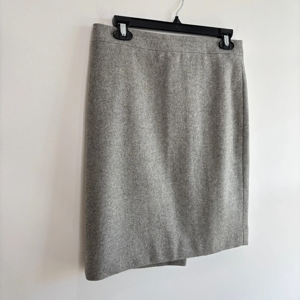 J. Crew Womens Size 4 The Pencil Skirt Wool Blend Gray Classic Preppy Academia